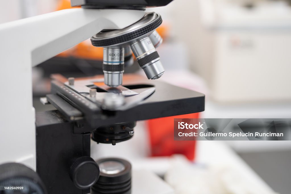 Lab Specimen Using Microscope Microscope Analyzing A Specimen Stock Photo - Download Image Now ...