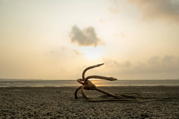 anchor lying in the beach of Bakkhali