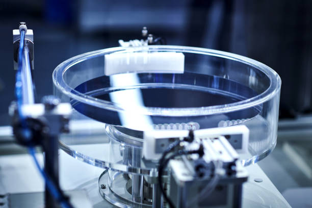 istock Computer Wafer is Examining at Production Line 1482546147