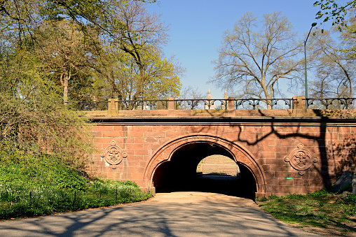 Trefoil Arch, 16-foot arch (1862) from brownstone in Central Park. New York City