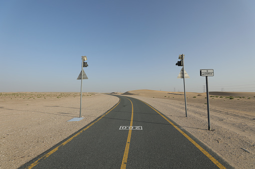 Evening desert landscape in Dubai