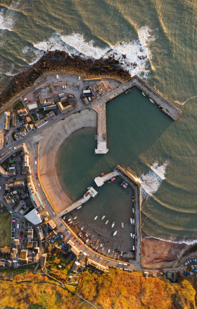 istock Stonehaven harbour and town at sunrise during the summer 1482554470