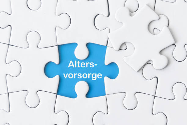 istock Retirement planning in a white puzzle with a blue background 1482559490