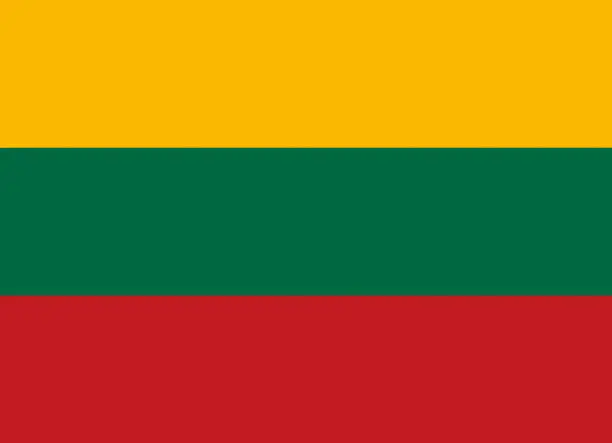 Vector illustration of Lithuanian flag vector illustration