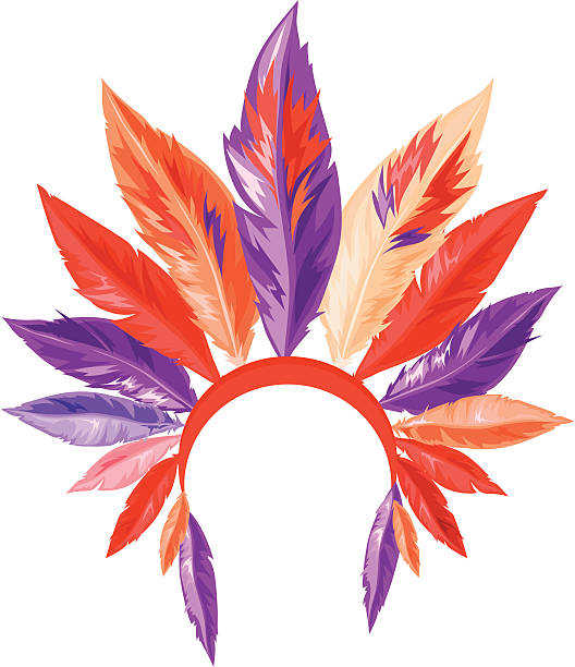 世界の先住民の羽飾り - apache plume点のイラスト素材／クリップアート素材／マンガ素材／アイコン素材