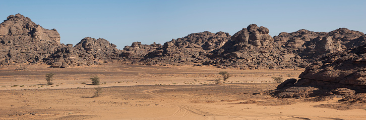 Panoramic picture of the Akakus desert