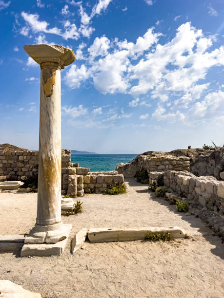istock Marble Greek column in ancient city 1482578023