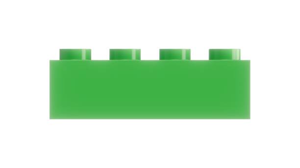 istock 3D Rendering Green Toy Brick Isolated on white Background 1482602372