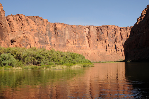 Colorado river and cliffs near Lee's Ferry Arizona