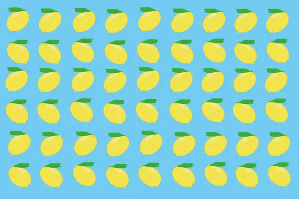 Vector illustration of Seamless lemon pattern texture background