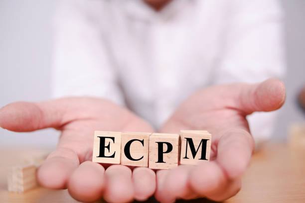 istock ECPM effective cost per mille, text words typography written with wooden letter, business motivational inspirational 1482617514