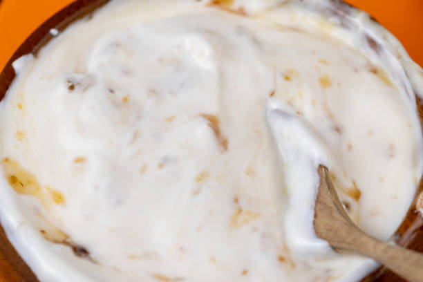 istock natural white milk yogurt with the addition of fig jam 1482619662