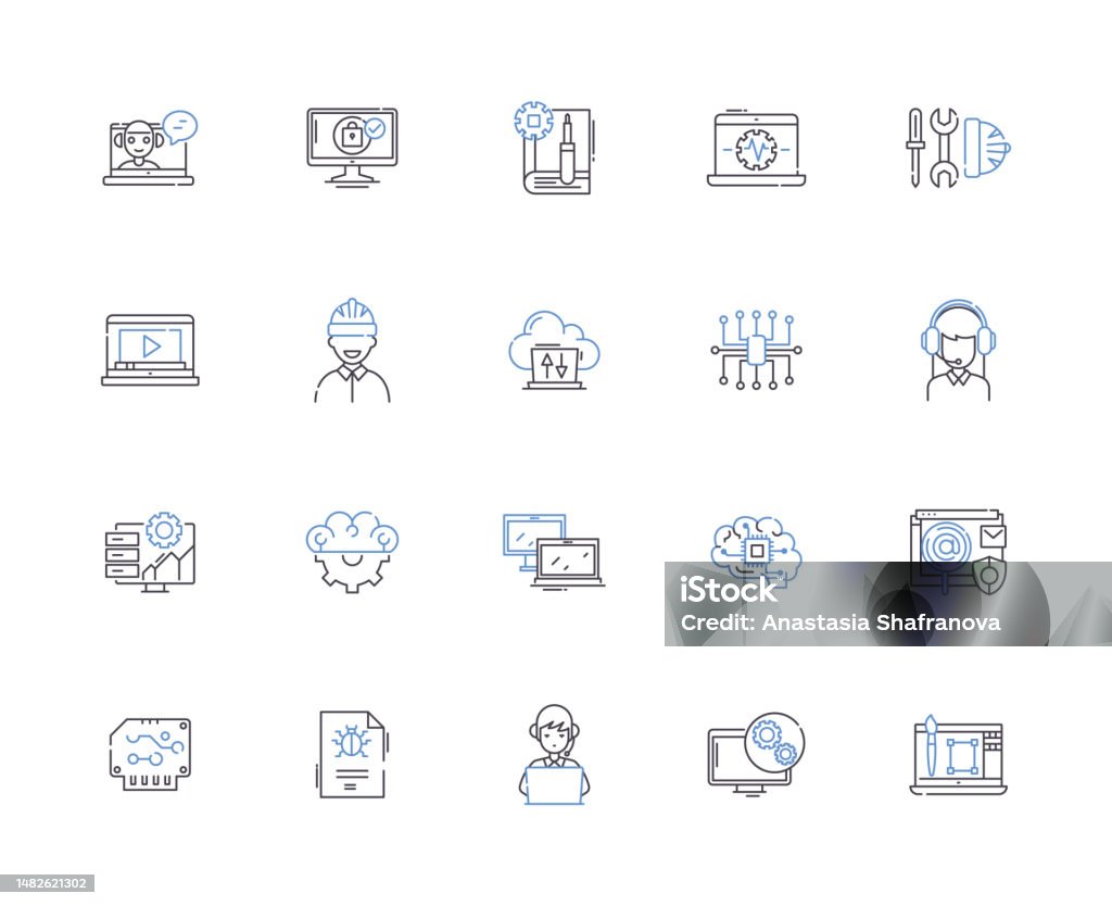 Koleksi Ikon Garis Besar Pemrograman Web Web Pemrograman Html Css ...