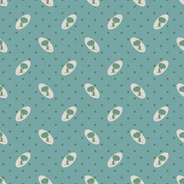 Vector illustration of Simple floral seamless pattern
