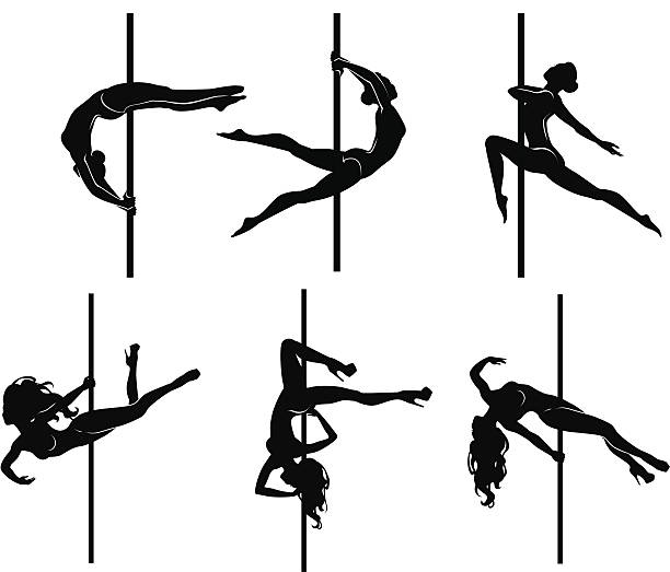 pole-dancers - female stripper stock-grafiken, -clipart, -cartoons und -symbole