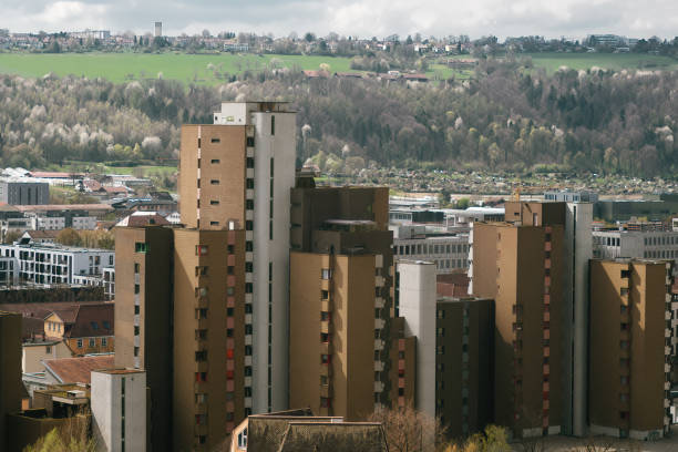 istock Tall,old apartment buildings in Esslingen,Germany 1482634353