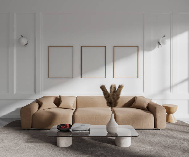 istock White living room interior with couch and posters 1482635833