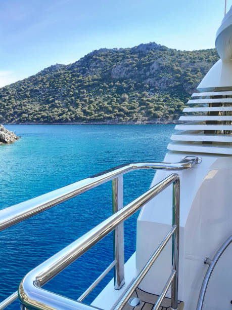 istock Sea view from luxury boat deck 1482638181