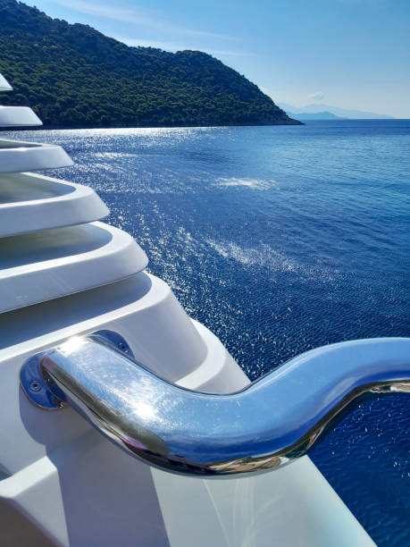 istock Sea view from luxury boat deck 1482638291