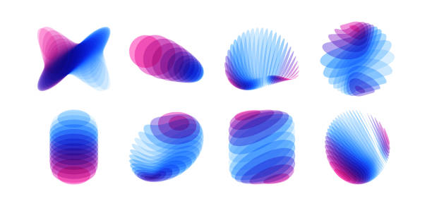 ilustrações, clipart, desenhos animados e ícones de conjunto de vários elementos sobrepostos. design geométrico abstrato. ilustração vetorial para banners, cartazes, cartazes ou panfletos. - tubo objeto manufaturado