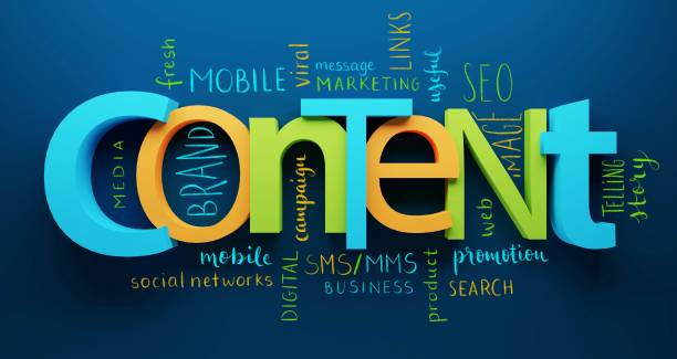 istock 3D render of CONTENT colorful typography banner 1482639810