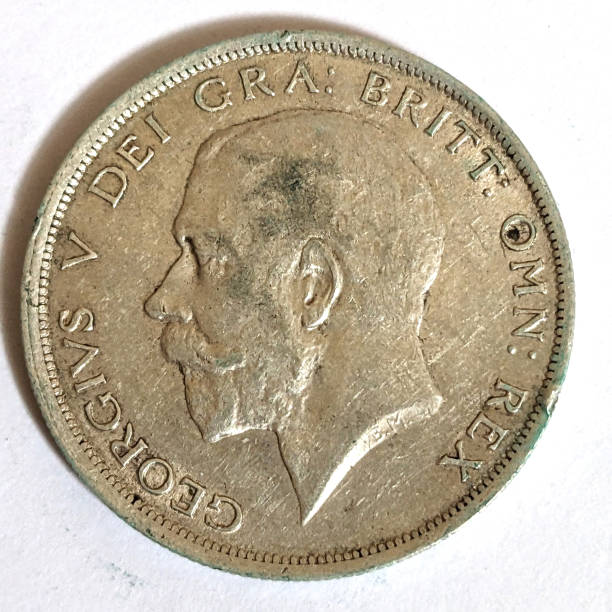 istock Silver Half Crown Coin Close Up on White Bckground King George V 1919 1482640697