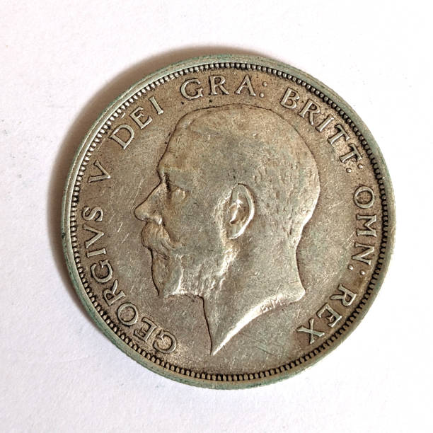 istock Silver Half Crown Coin Close Up on White Bckground King George V 1919 1482640698