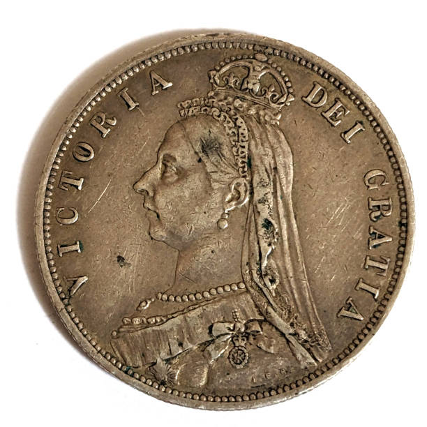istock Silver Half Crown Coin Close Up on White Bckground Victorian 1895 1482640753