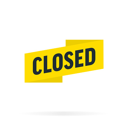Closed Ribbon Banner Label Template Vector Stock Illustration With Text ...