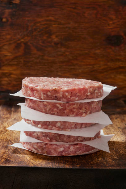 istock Fresh Ground Pork Hamburger Patties 1482648594