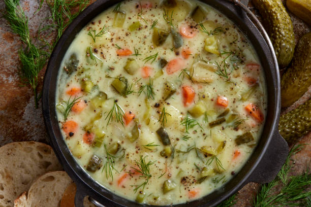 istock Creamy Polish Dill Pickle Soup 1482651773