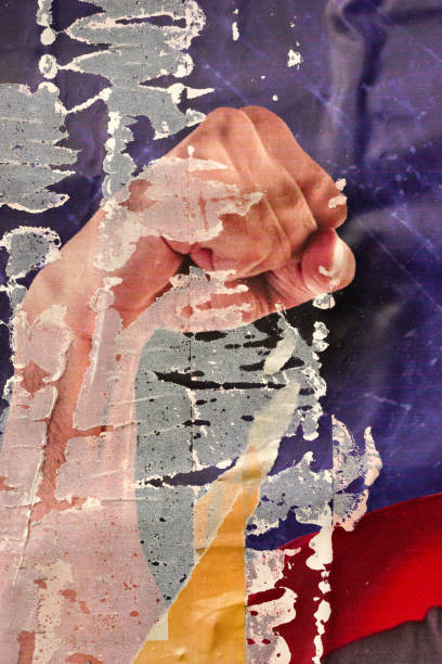 istock Old ripped torn grunge posters and backgrounds creased crumpled paper backdrop surface placard stock photo 1482664647