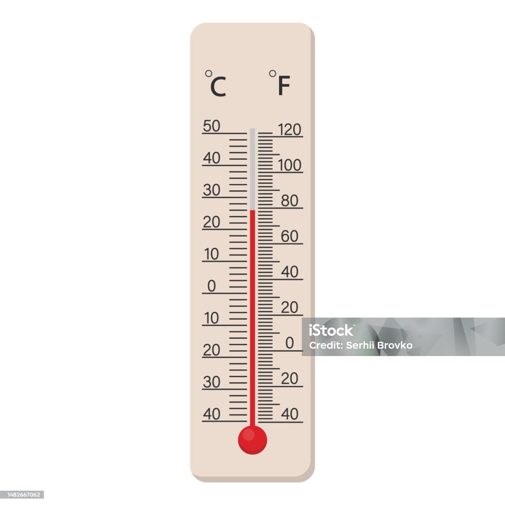 기온을 측정하기 위한 기상 온도계 화씨와 섭씨 벡터 그림입니다 감기와 독감에 대한 스톡 벡터 아트 및 기타 이미지 - 감기와 ...