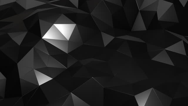 Low poly geometric shape. Changing form surface background