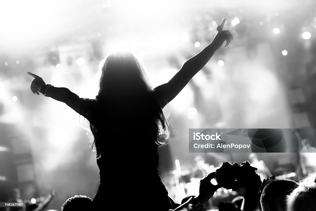 Mädchen in einem Konzert - Lizenzfrei Rockmusik Stock-Foto