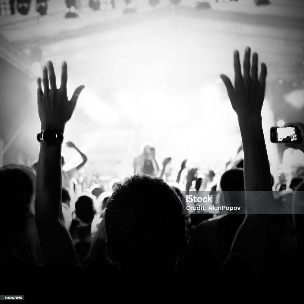 Koncert Tłum - Zbiór zdjęć royalty-free (Chodzenie do klubów)