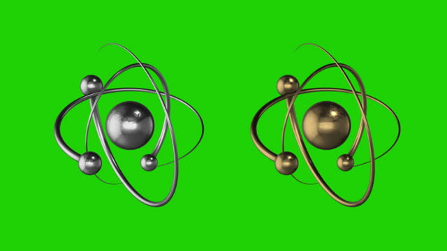 3D Atom Symbol (Loop 4k + Chroma key)