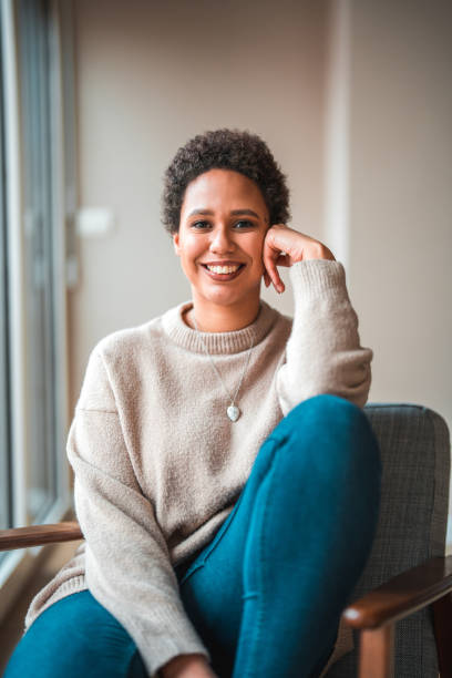 istock Lovely Mixed Race Female Smiling At Camera 1482706339