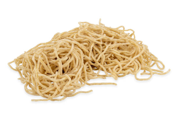 istock Chinese dry egg noodles isolated on white background 1482720155