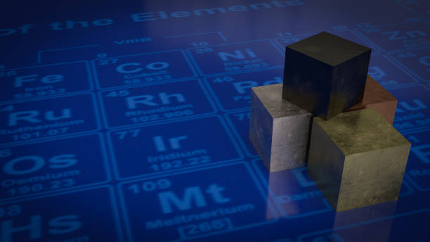 istock The Metal cube on periodic table for education or sci concept 3d rendering 1482730030