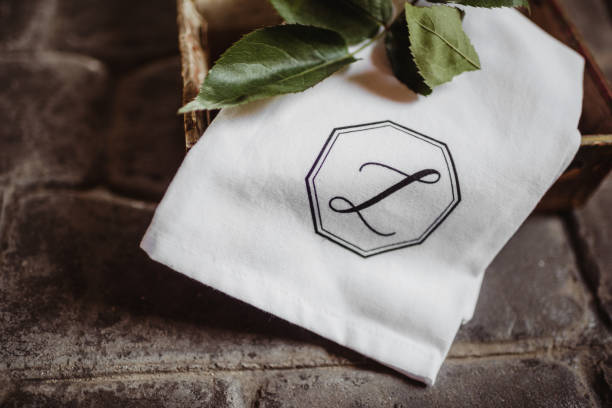 Wedding handkerchief with greenery