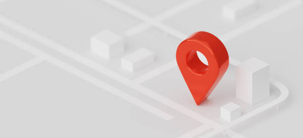 istock Red pin pointer location navigation address direction marker sign or symbol background 3d illustration 1482734421