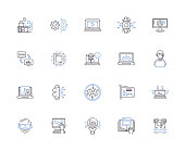 istock Website outline icons collection. Website, Webpage, Site, Portal, Web, homepage, Page vector and illustration concept set. URL, Domain, Online linear signs 1482735281