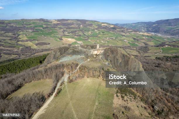 Aerial View Of Pietra Perduca Trebbia Valley Travo Piacenza Italy Stock Photo - Download Image Now