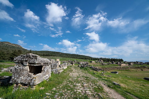 Hierapolis was an ancient Greek city located on hot springs in classical Phrygia in southwestern Anatolia.City is in Unesco World Heritage List.