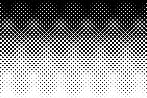 Half tone horizontal gradient seamless pattern vector art illustration