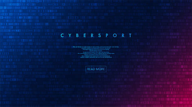 Abstract cybersport visualization. Abstract cybersport visualization. Neon colors gradient background. Geometric pattern representation. Graphic concept for your design. desktop computer backgrounds stock illustrations