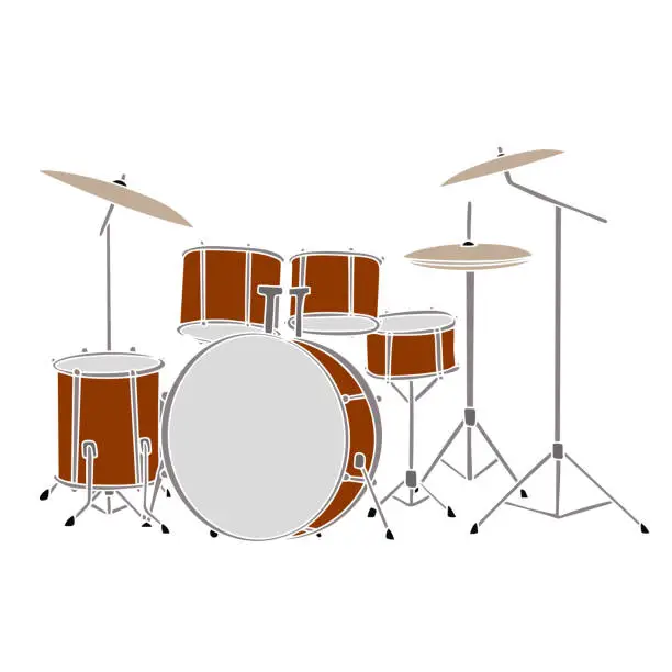 Vector illustration of Art of drum.