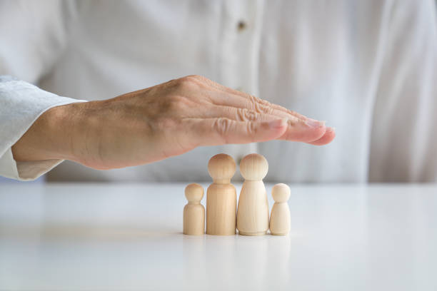 istock Family care and protection concept. 1482754454