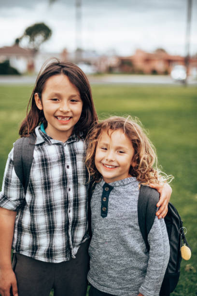 happiness kids going to school